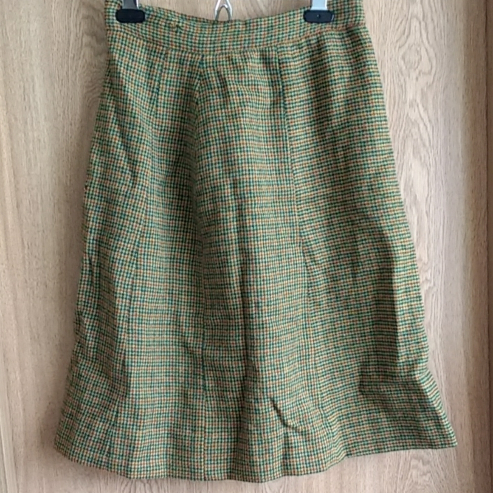 Vintage 1960s Wool A-Line Skirt